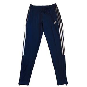 Adidas Tiro21 Soccer Track Pants Womens Small Blue Tapered Zippered Leg GK9667